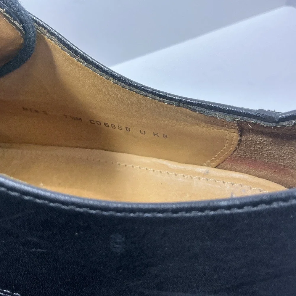 Cole Haan Lenox Hill Mens Sz‎ 7 1/2 M Split Toe Oxford Black Leather Dress Shoes